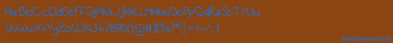 Шрифт Fontbitch – синие шрифты на коричневом фоне