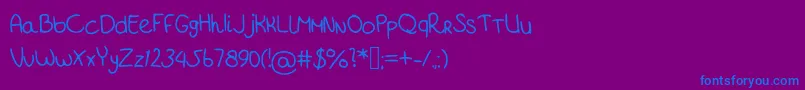 Шрифт Fontbitch – синие шрифты на фиолетовом фоне