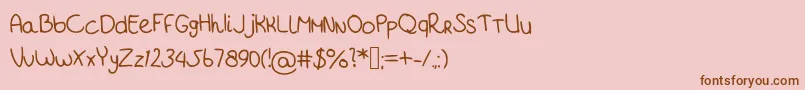 Шрифт Fontbitch – коричневые шрифты на розовом фоне