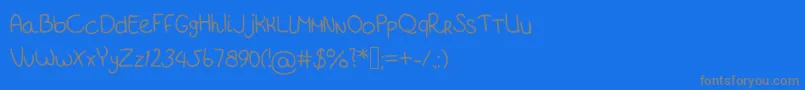 Fontbitch-fontti – harmaat kirjasimet sinisellä taustalla