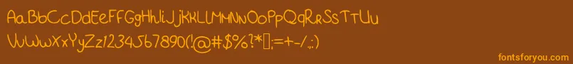 Шрифт Fontbitch – оранжевые шрифты на коричневом фоне