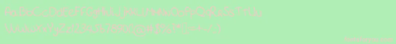 フォントFontbitch – 緑の背景にピンクのフォント