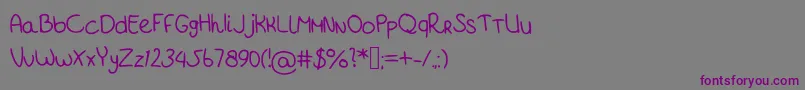 Шрифт Fontbitch – фиолетовые шрифты на сером фоне