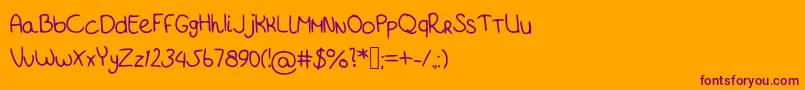 Шрифт Fontbitch – фиолетовые шрифты на оранжевом фоне