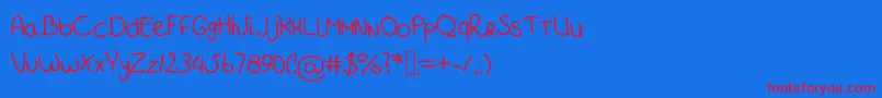 Шрифт Fontbitch – красные шрифты на синем фоне