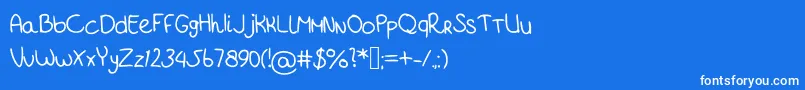 Шрифт Fontbitch – белые шрифты на синем фоне