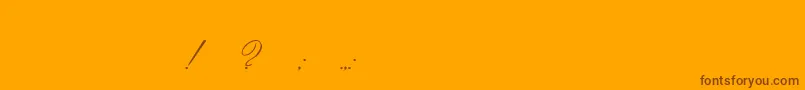 Imperial Font – Brown Fonts on Orange Background