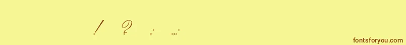 Imperial Font – Brown Fonts on Yellow Background