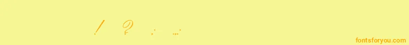 Fonte Imperial – fontes laranjas em um fundo amarelo