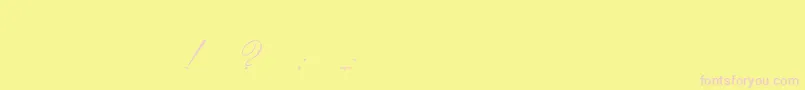 フォントImperial – ピンクのフォント、黄色の背景