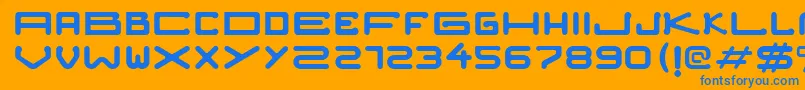 Nozstudio Font – Blue Fonts on Orange Background