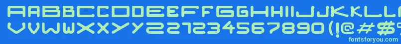 Nozstudio Font – Green Fonts on Blue Background