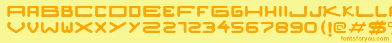 Nozstudio Font – Orange Fonts on Yellow Background