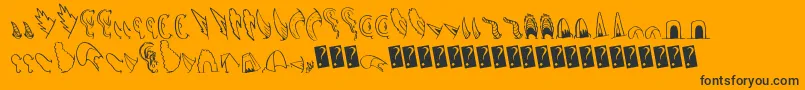 Creaturebuilderears Font – Black Fonts on Orange Background