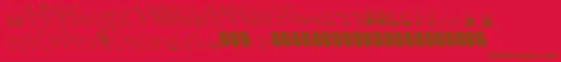 Creaturebuilderears Font – Brown Fonts on Red Background