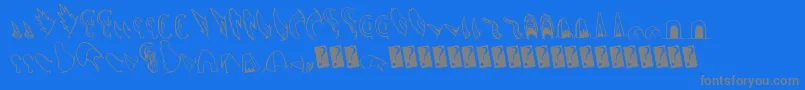 Creaturebuilderears Font – Gray Fonts on Blue Background