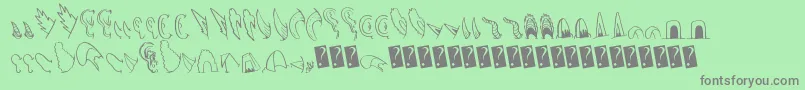 Creaturebuilderears Font – Gray Fonts on Green Background