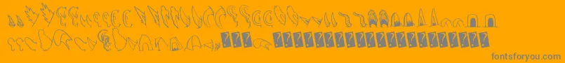 Creaturebuilderears Font – Gray Fonts on Orange Background