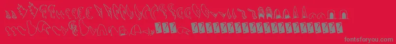 Creaturebuilderears Font – Gray Fonts on Red Background