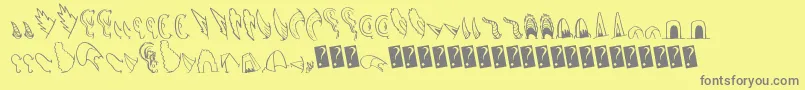Creaturebuilderears Font – Gray Fonts on Yellow Background