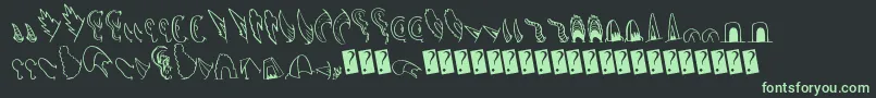 Шрифт Creaturebuilderears – зелёные шрифты на чёрном фоне