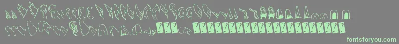 Creaturebuilderears Font – Green Fonts on Gray Background