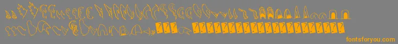 Creaturebuilderears Font – Orange Fonts on Gray Background