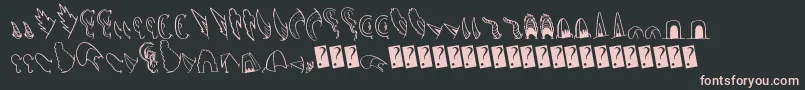 Creaturebuilderears Font – Pink Fonts on Black Background