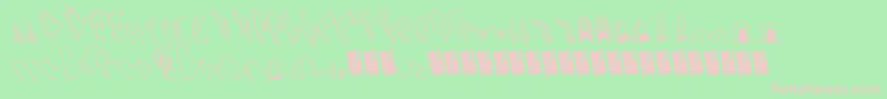 Creaturebuilderears Font – Pink Fonts on Green Background