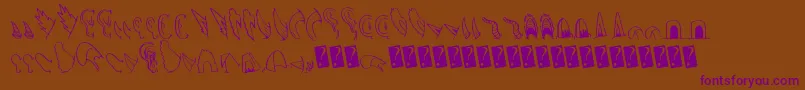 Creaturebuilderears Font – Purple Fonts on Brown Background