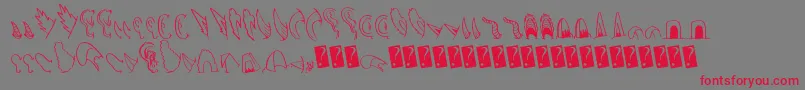 Шрифт Creaturebuilderears – красные шрифты на сером фоне
