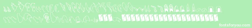 フォントCreaturebuilderears – 緑の背景に白い文字