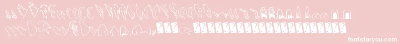 Creaturebuilderears Font – White Fonts on Pink Background
