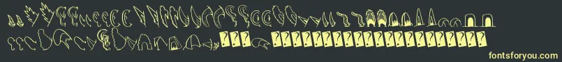 Creaturebuilderears Font – Yellow Fonts on Black Background