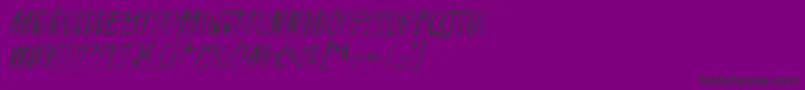 Rhinoceros-Schriftart – Schwarze Schriften auf violettem Hintergrund