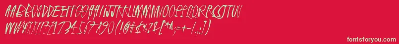 Rhinoceros Font – Green Fonts on Red Background