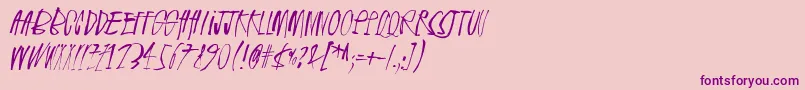 Rhinoceros Font – Purple Fonts on Pink Background