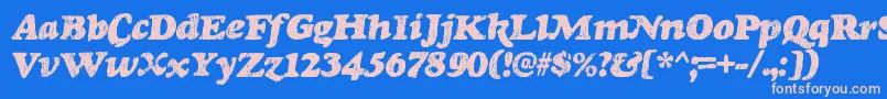 RinseRegular Font – Pink Fonts on Blue Background