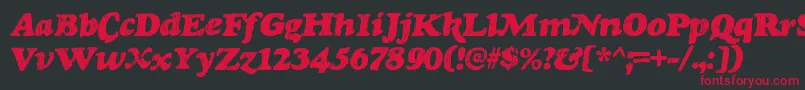 RinseRegular Font – Red Fonts on Black Background