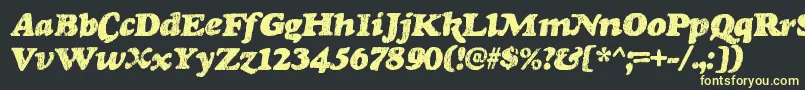 RinseRegular Font – Yellow Fonts on Black Background