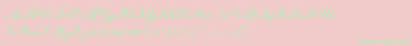 Coventryscriptflf Font – Green Fonts on Pink Background