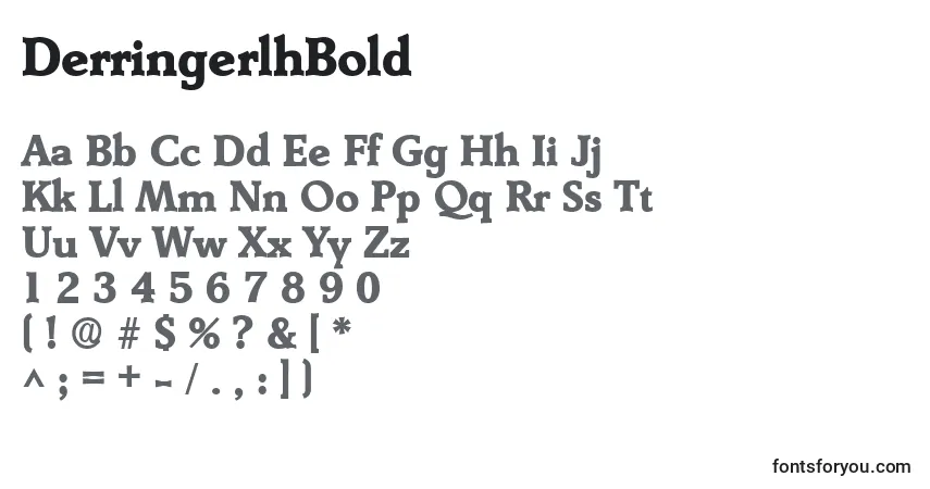 Fuente DerringerlhBold - alfabeto, números, caracteres especiales