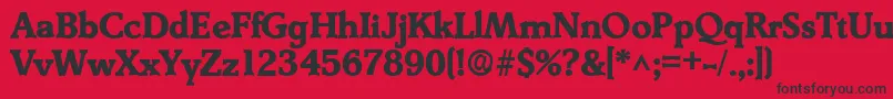DerringerlhBold Font – Black Fonts on Red Background