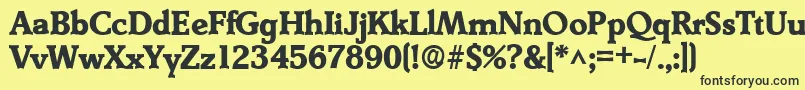 DerringerlhBold-fontti – mustat fontit keltaisella taustalla