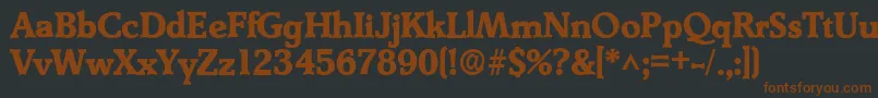 DerringerlhBold Font – Brown Fonts on Black Background