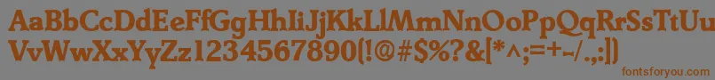 DerringerlhBold Font – Brown Fonts on Gray Background