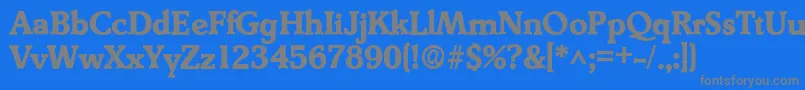 DerringerlhBold Font – Gray Fonts on Blue Background