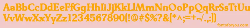 DerringerlhBold Font – Orange Fonts on Pink Background