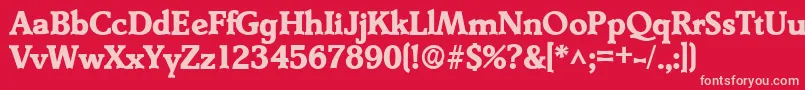 DerringerlhBold Font – Pink Fonts on Red Background