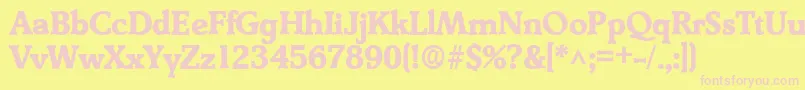 DerringerlhBold Font – Pink Fonts on Yellow Background